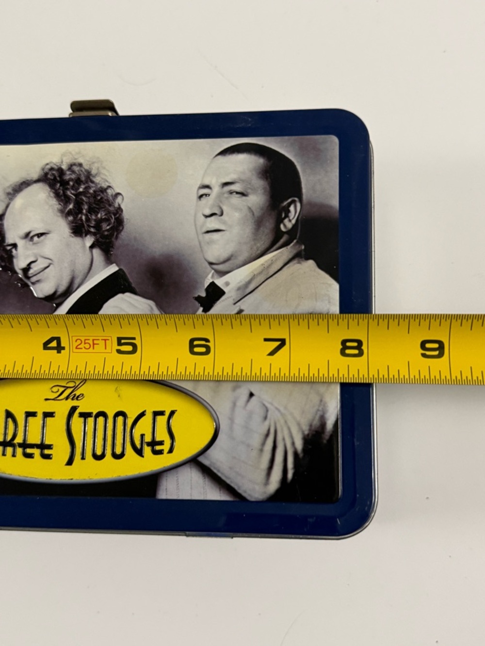 Three 3 Stooges 2009 Collectable Tin Lunchbox With Collectible Magnetic Buttons - Picture 12 of 14